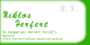 miklos herfert business card